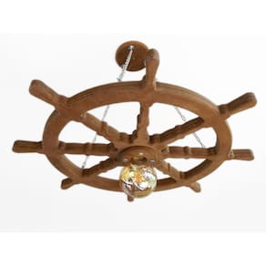 Kit 5 Lustre Luminária Pendente 65Cm Leme De Navio 1B