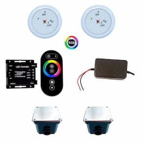 Iluminação Para Piscina 5X3 Led Rgb Kit Completo