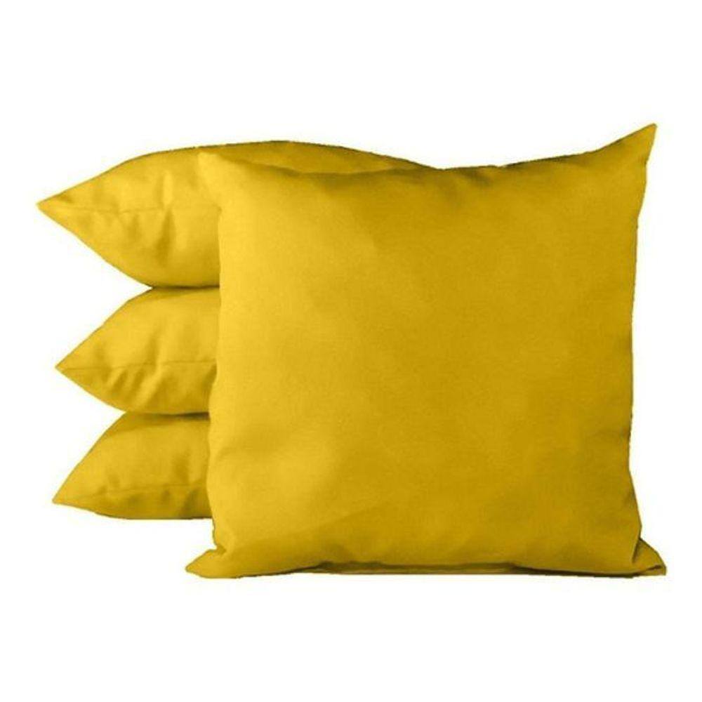 - Kit 4 Capas De Almofadas 45X45 Oxford Mostarda