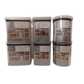 Pote Hermetico Lumini 6 Peças - 1.000Ml, 1.300Ml