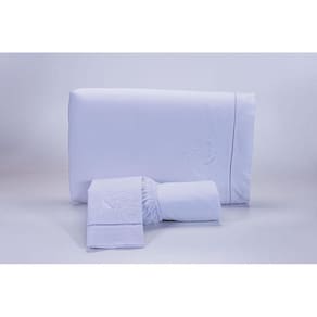 Jogo Lençol Casal Super King 3 Peças Branco 200 Fios Algodão