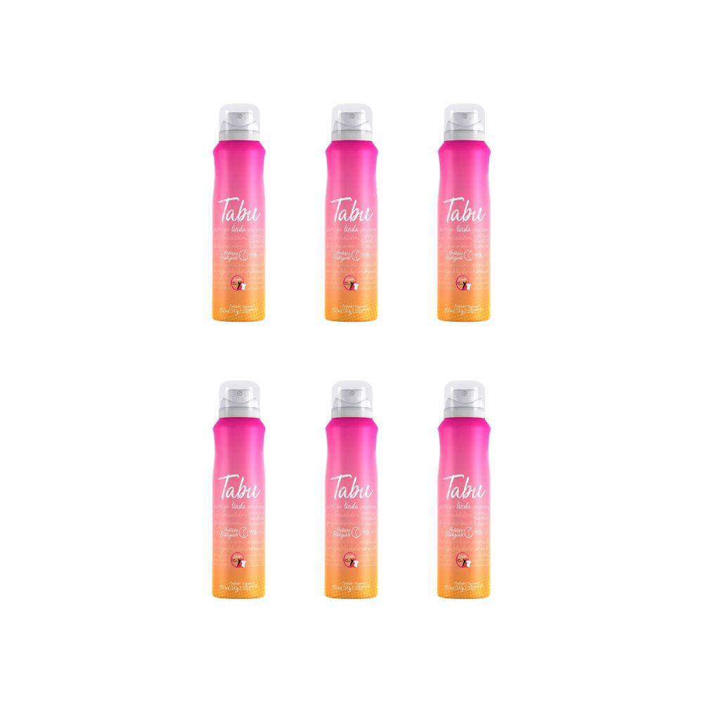 Desodorante Aero Tabu 150ml Linda - Kit C/ 6un