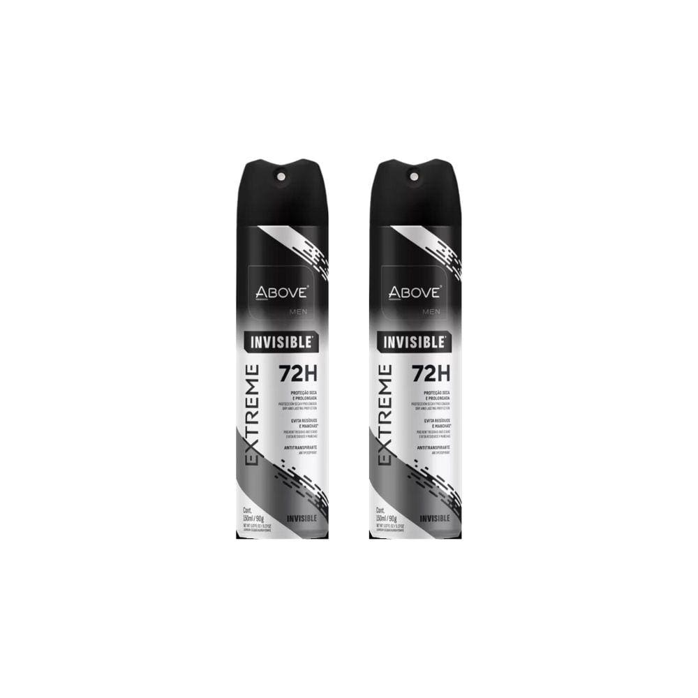 Desodorante Aero Above 150ml Extreme Invisible 72h-Kit C/2un