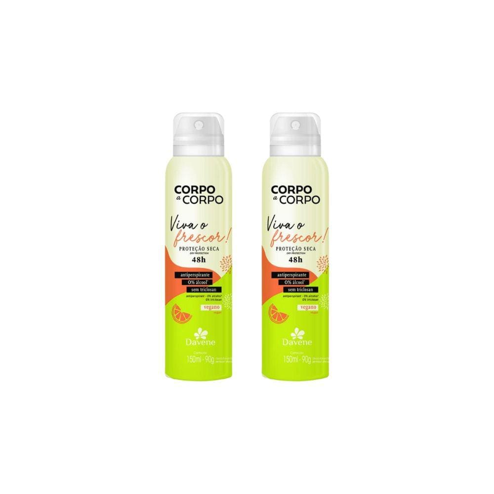 Desodorante Aero Davene Corpo a Corpo Fresc 150ml-Kit C/2un