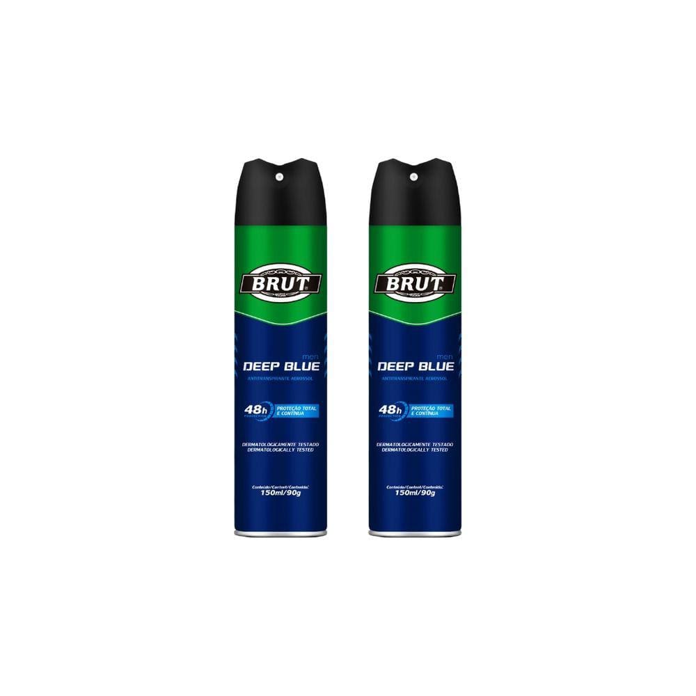 Desodorante Aero Brut 150ml Deep Blue-Kit C/2un