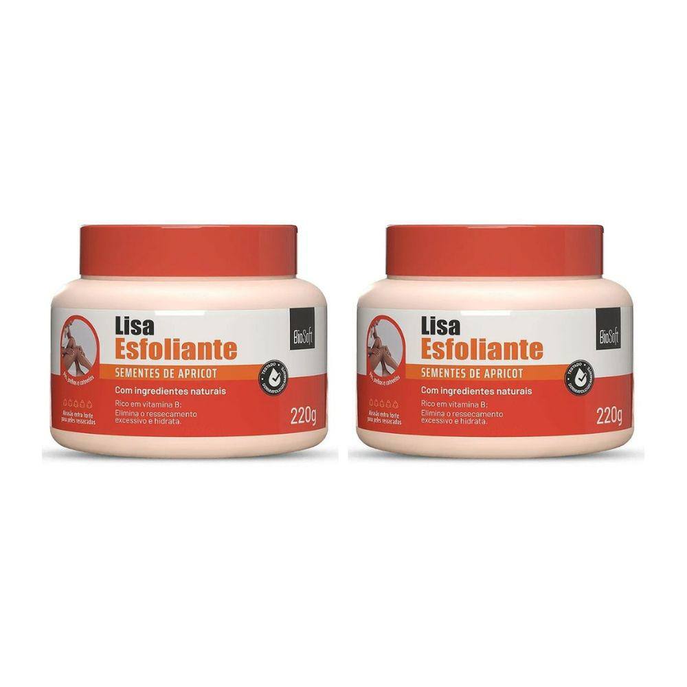 Creme Para Pés Soft Hair Esfol Apricot Bio 220g - Kit C/ 2un