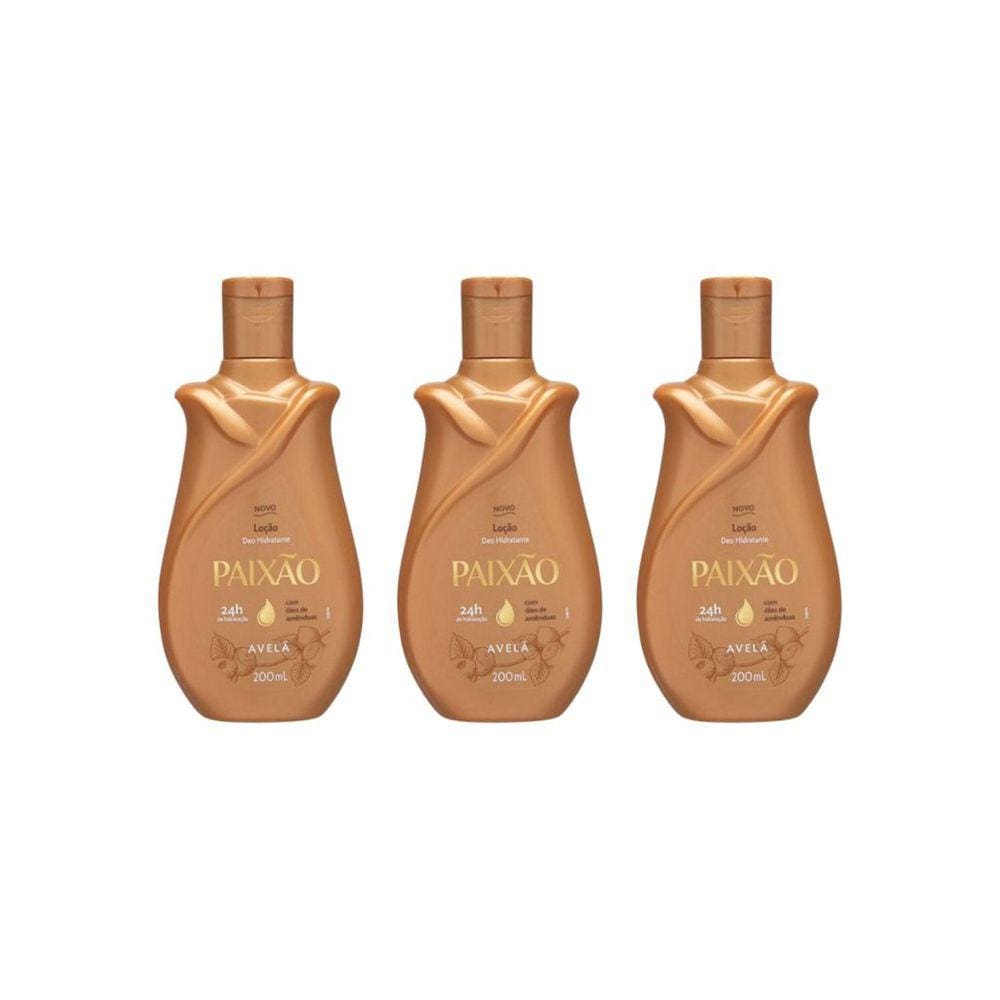 Hidratante Corporal Paixao 200ml Avela - Kit C/ 3un