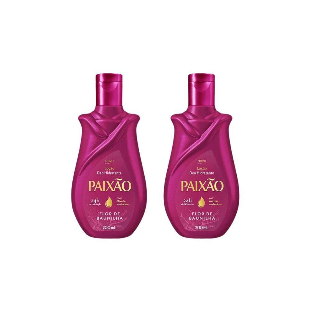 Hidratante Corporal Paixao 200ml Flor Baunilha - Kit C/ 2un