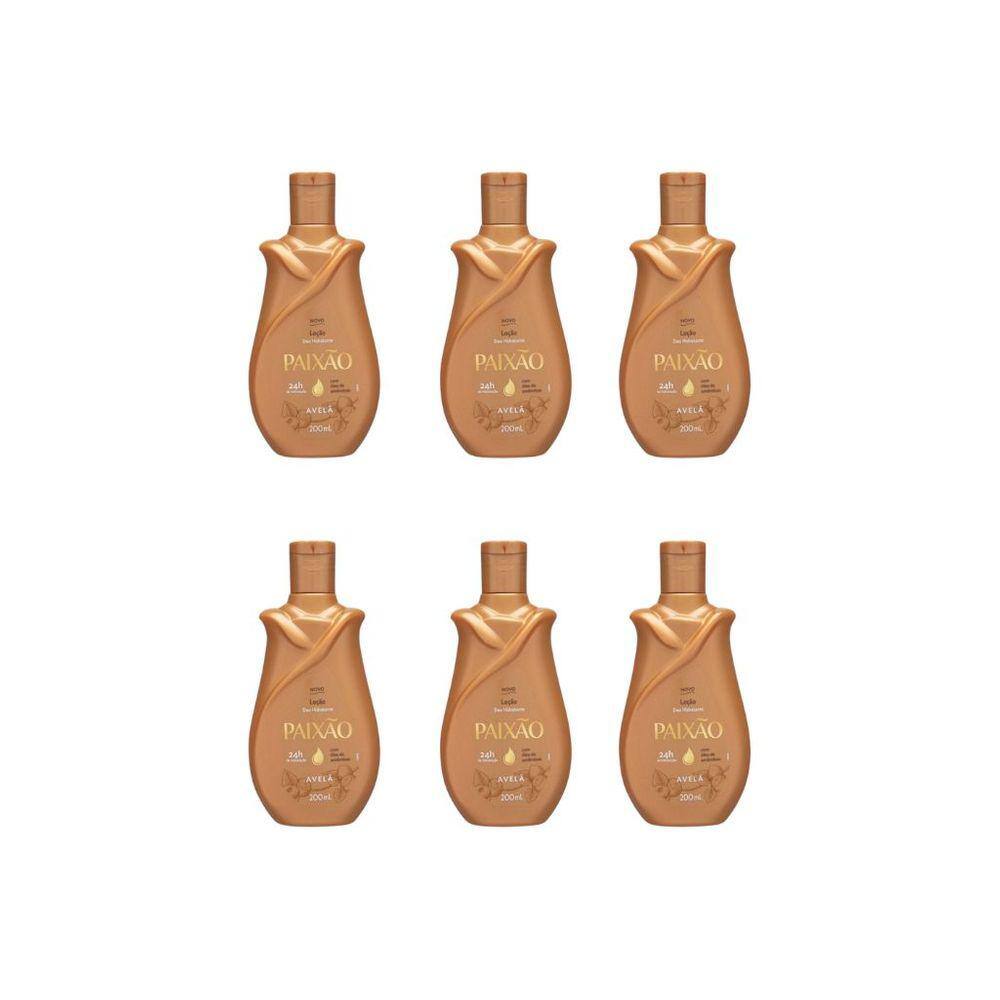 Hidratante Corporal Paixao 200ml Avela - Kit C/ 6un