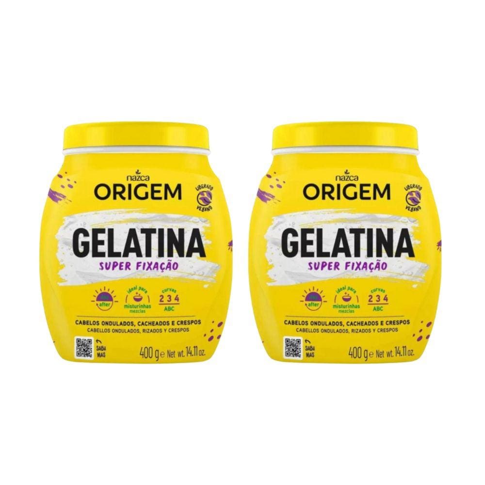 Gelatina Capilar Origem 400g Super Fixacao - Kit C/ 2un