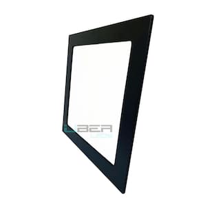 Painel Led Embutir Quadrado 24W 3000K - Preto