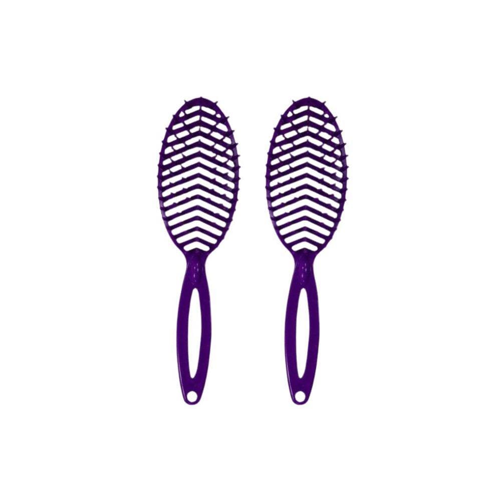 Escova de Cabelo Darma Flex Oval Roxa - Kit C/ 2un