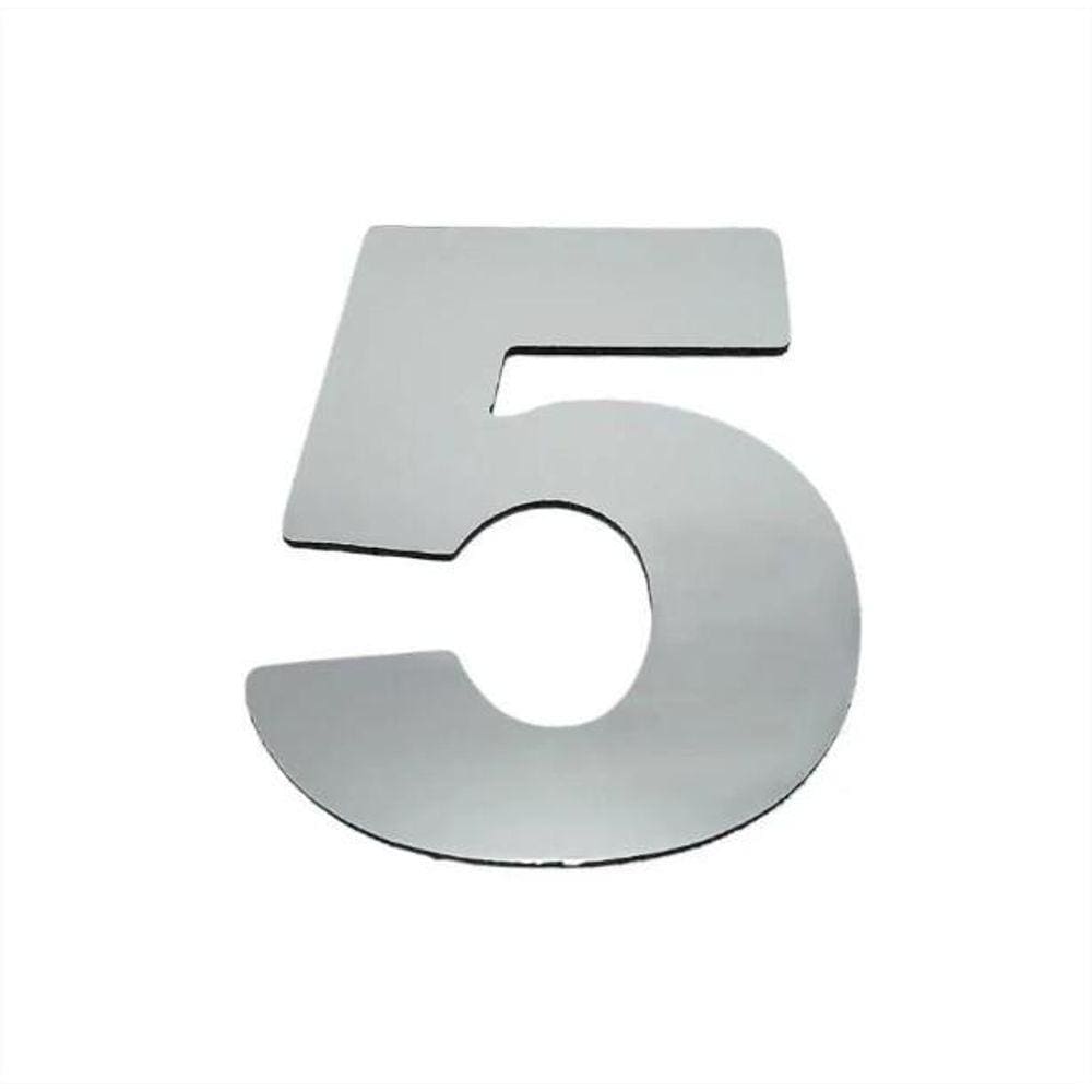 Número Residencial Alumínio Espelhado 5