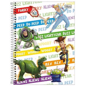 Caderno Universitário Espiral Capa Dura 80 folhas - 1 matéria Toy Story Friends: Disney