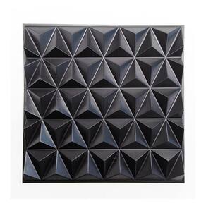 Kit 30 Placas Revestimento Parede Pvc 3D Triangulos Preto