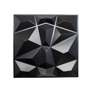 Kit 20 Placas Revestimento Parede Pvc Relevo Diamante Preto