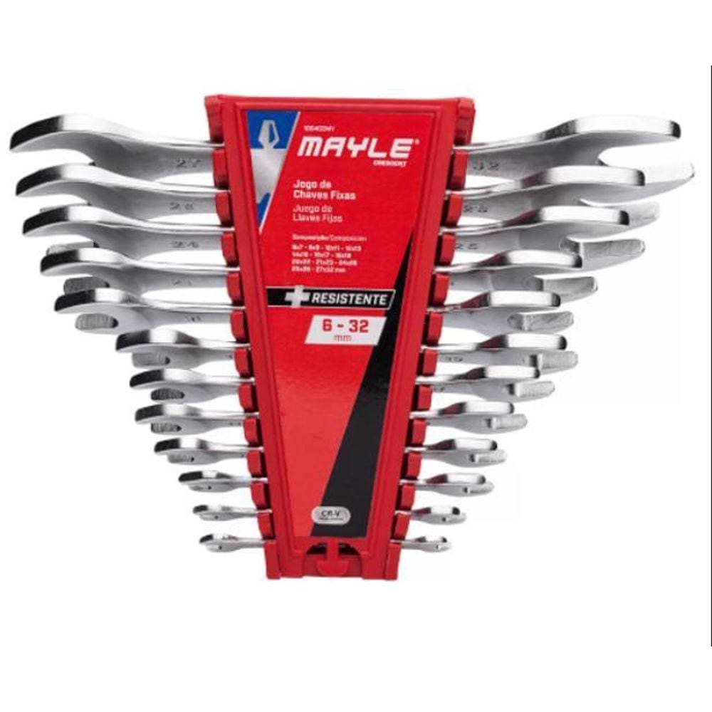Jogo De Chave Fixa Mayle C/12Pcs 6A32Mm