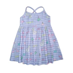 Vestido Infantil Estampado Lilás Tamanho 1 - Fakini ForFun