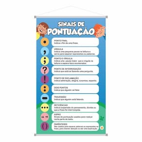 Banner Sinais Pontuação Didático Pedagógico Escola Ensino