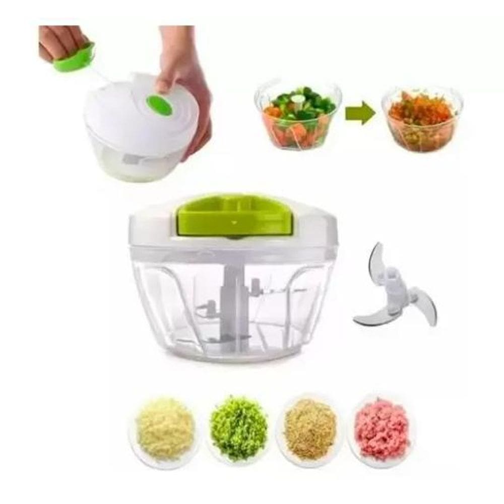 Mini Triturador Moedor De Alho E Cebola: Manual, 500Ml -