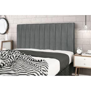 Cabeceira Leblon 0,88 cinza solteiro decoração super luxo linha quartos sofisticados - Jbe Moveis