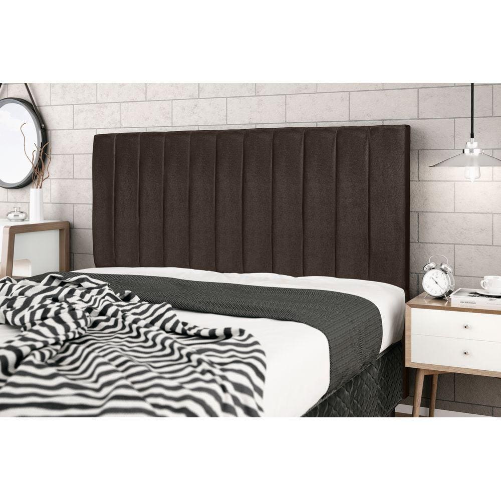 Cabeceira Leblon 0,88 marrom solteiro decoração super luxo linha quartos sofisticados - Jbe Moveis