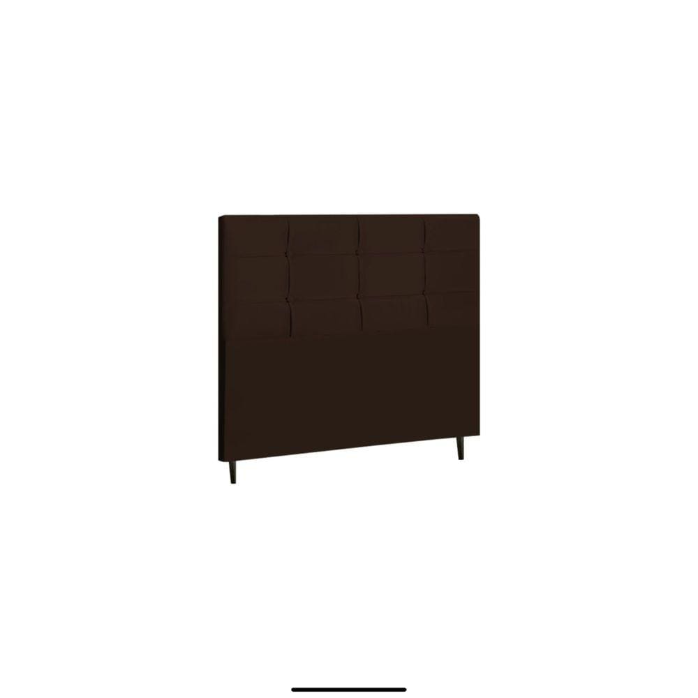 Cabeceira Style 1,38 marrom casal decoração super luxo linha quartos sofisticados - Jbe Moveis