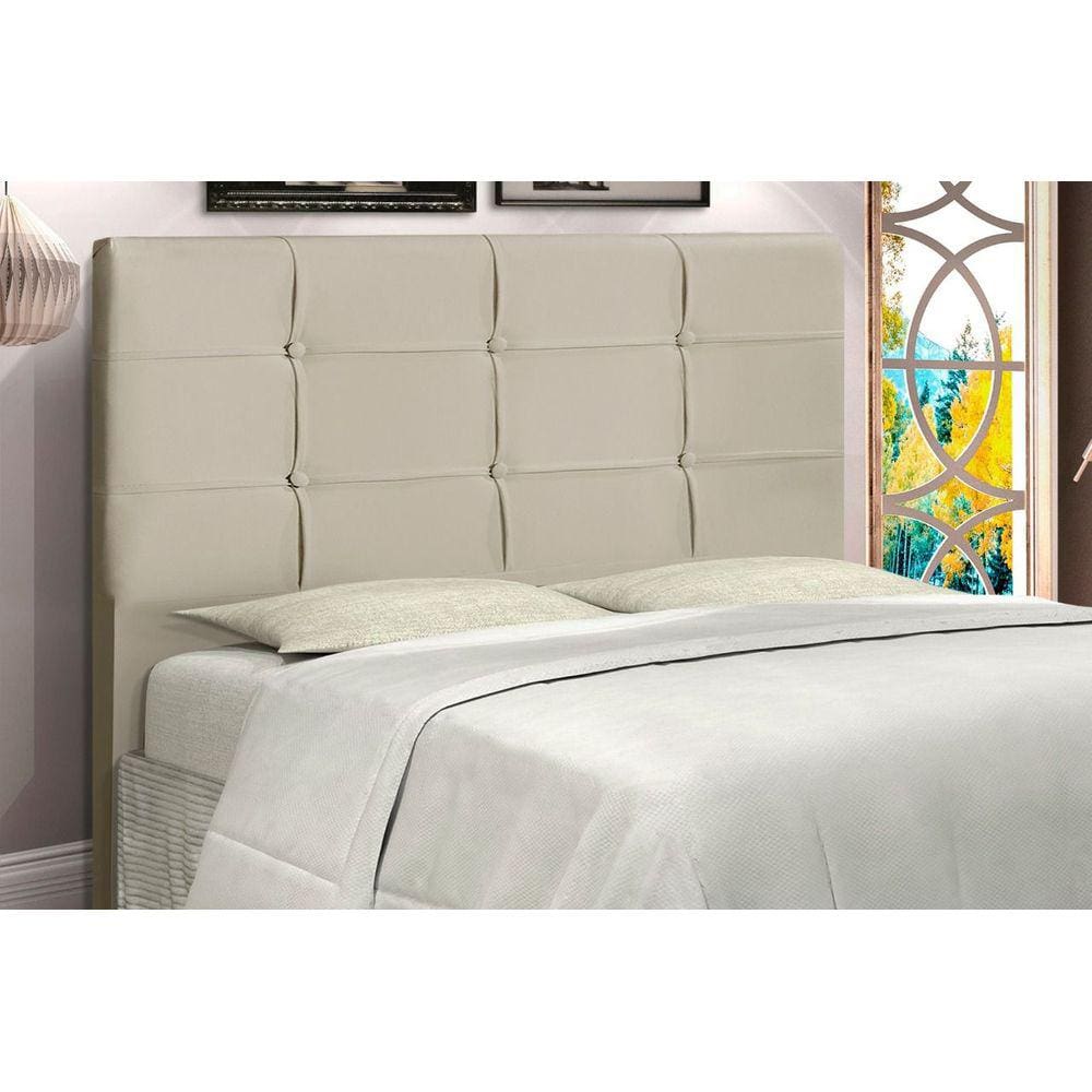 Cabeceira Style 1,58 bege queen decoração super luxo linha quartos sofisticados - Jbe Moveis