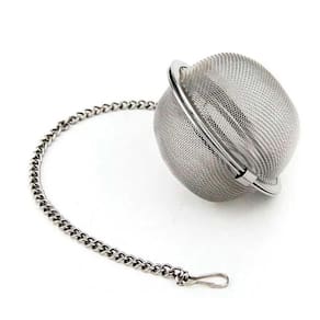 Kit 02 Infusor De Chá Inox Coador Peneira Bolinha Corrente