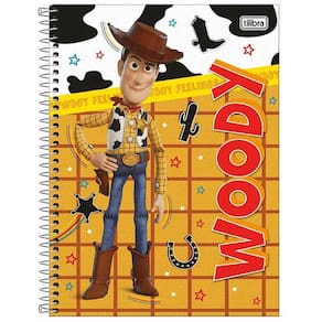 Caderno Universitário Espiral Capa Dura 80 folhas - 1 matéria Toy Story Woody: Disney