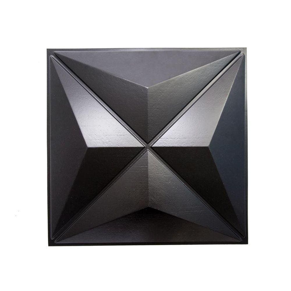 Kit 50 Placas Revestimento Parede Pvc Relevo Estrelar Preto