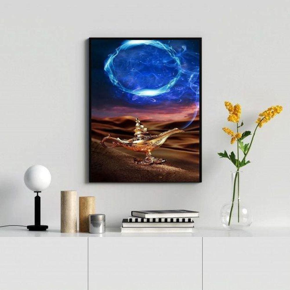 Quadro Decorativo Lâmpada Mágica- Arquétipo 24X18Cm - Vidro