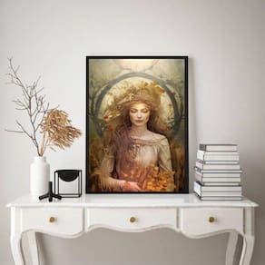 Quadro Decorativo Deméter- Deusa Da Agricultura 33X24Cm