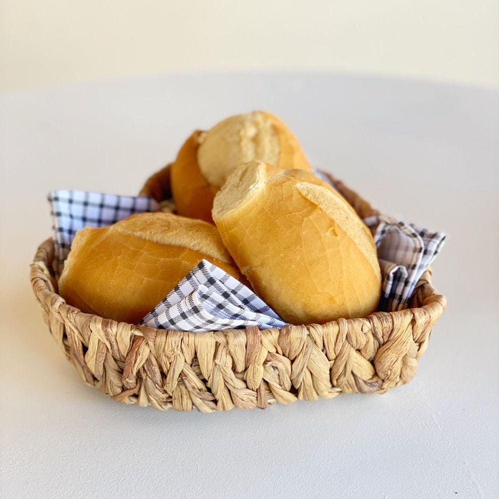 Cesta Coração Fibra Natural 24 Cm