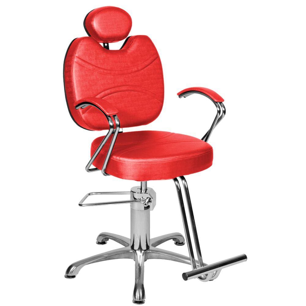 Cadeira Poltrona de Cabeleireiro Topázio Vermelho Facto