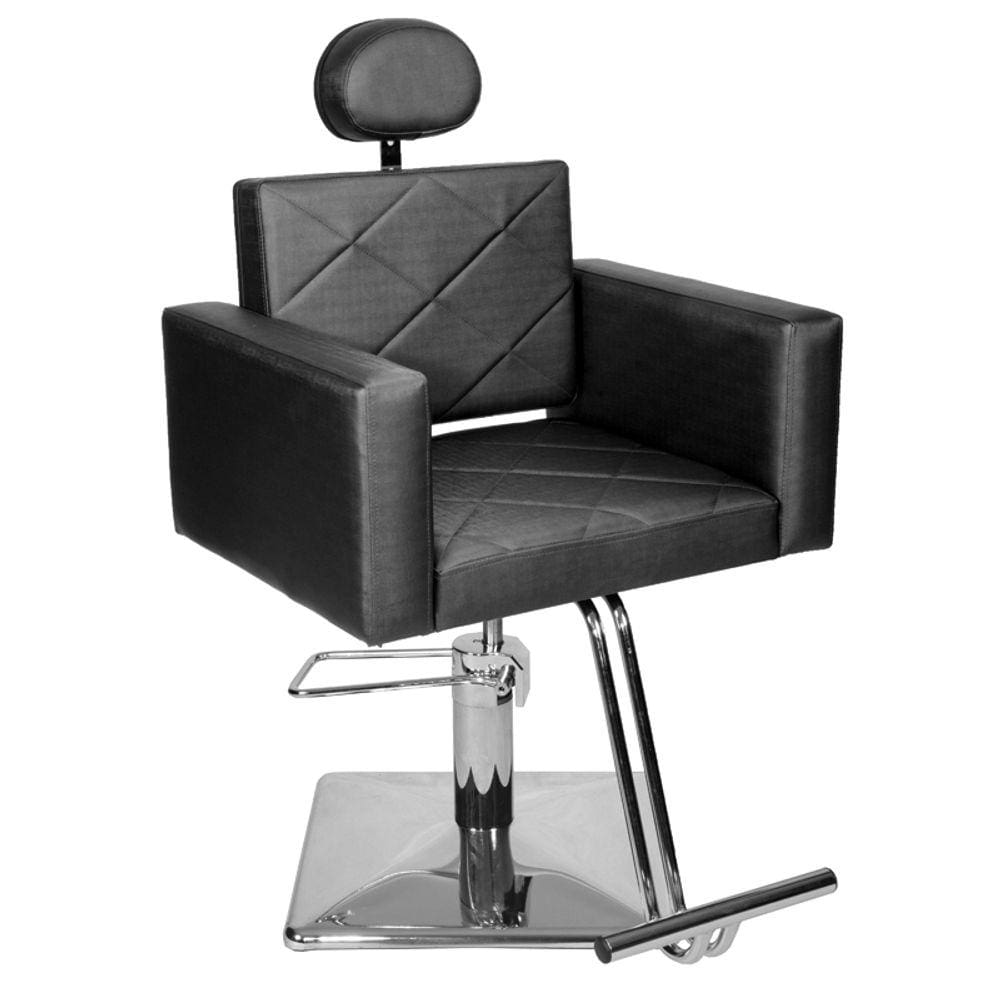 Cadeira Poltrona de Cabeleireiro Evidence Fixo Cor Preto
