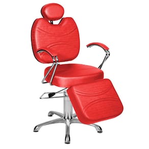 Cadeira Poltrona de Cabeleireiro Recl Topázio C/Ap Vermelho