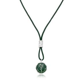 Colar Cana de Açúcar no Paracord com Tora Prateada