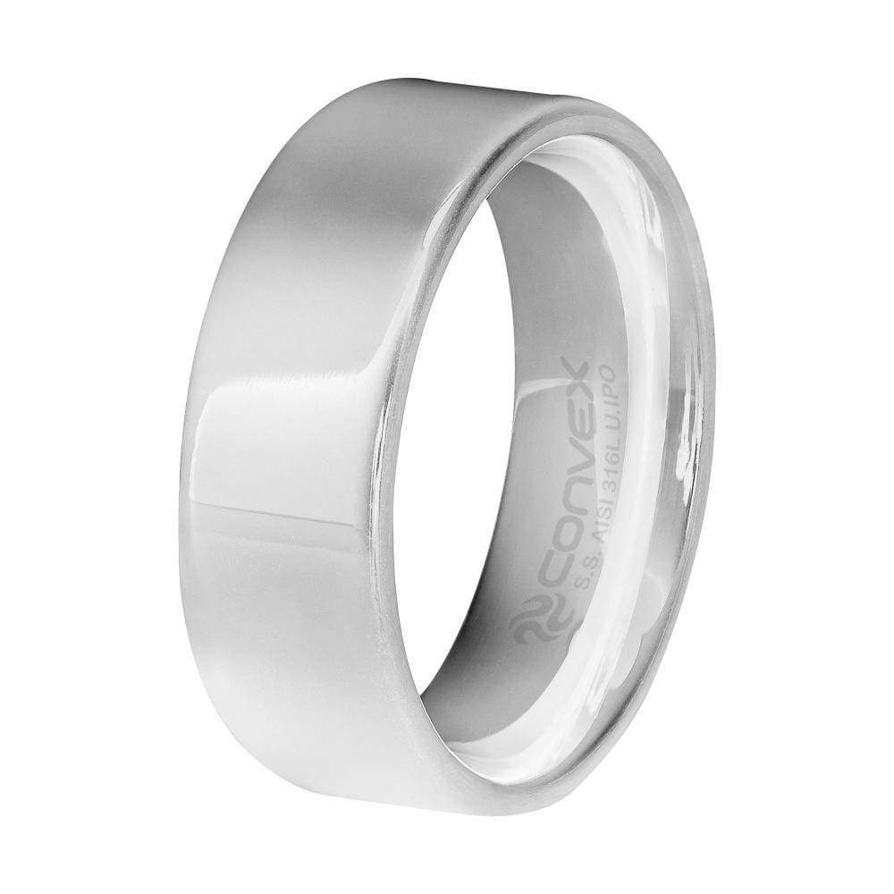Anel Aliança de Aço Lisa Polida 8mm