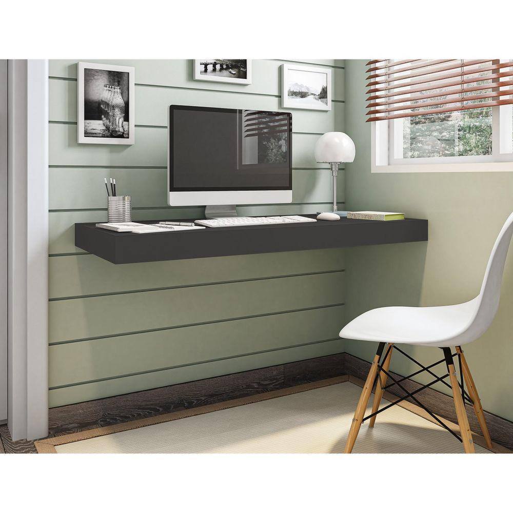 Escrivaninha Suspensa em MDF 120x50cm Preto