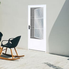 Porta de Aço Postigo 215x85cm com Grade Elo Minas Sul MGM Branco