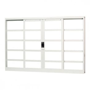 Janela de Aço de Correr 120x150cm 4 Folhas Minas Sul MGM Branco