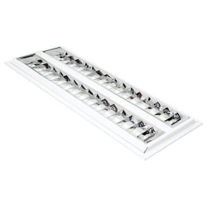 Luminária TD 60 Embutir 2x14W T5 4000K Bivolt Aletada Taschibra Branco