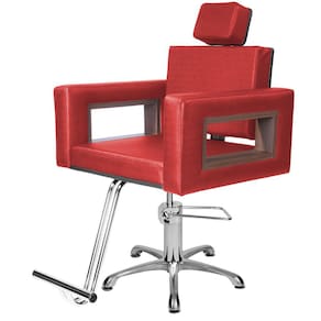 Cadeira Poltrona de Cabeleireiro Lisboa Vermelho