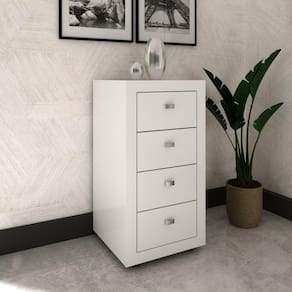 Gaveteiro 4 Gavetas Me4133 Tecno Mobili Branco