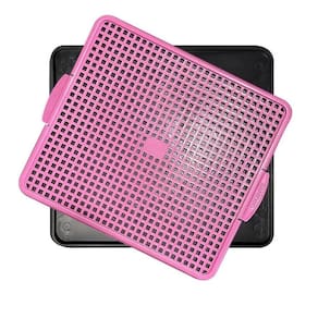 Banheiro Canino Sanitário Rosa Indicador Xixi Tapete 47cm