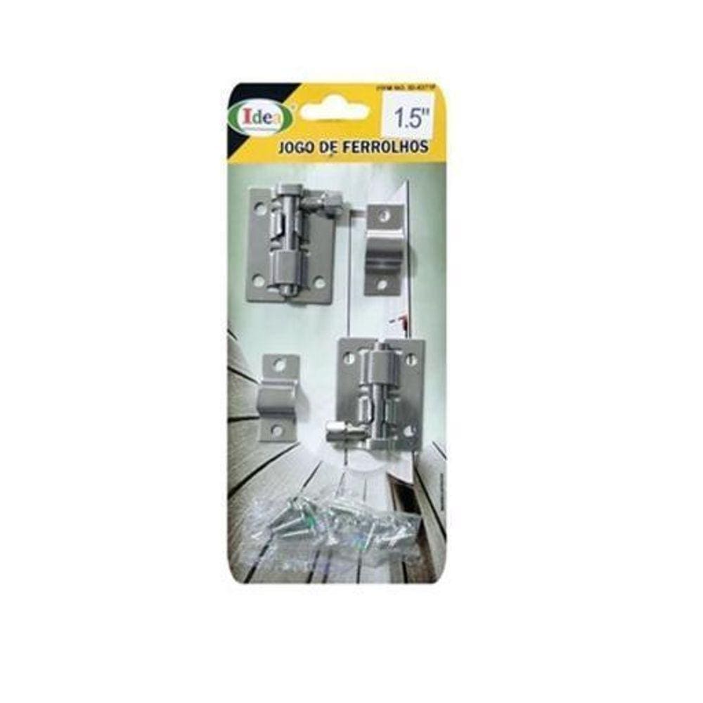 Fecho Ferrolho Zincado 1.5 2 Unidades - Idea