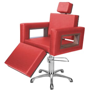 Cadeira Poltrona de Cabeleireiro Lisboa Ap Vermelho