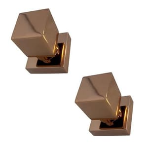 Kit 2 Acabamento Quadrado Registro Rose Gold Metal Padrão Deca 3/4