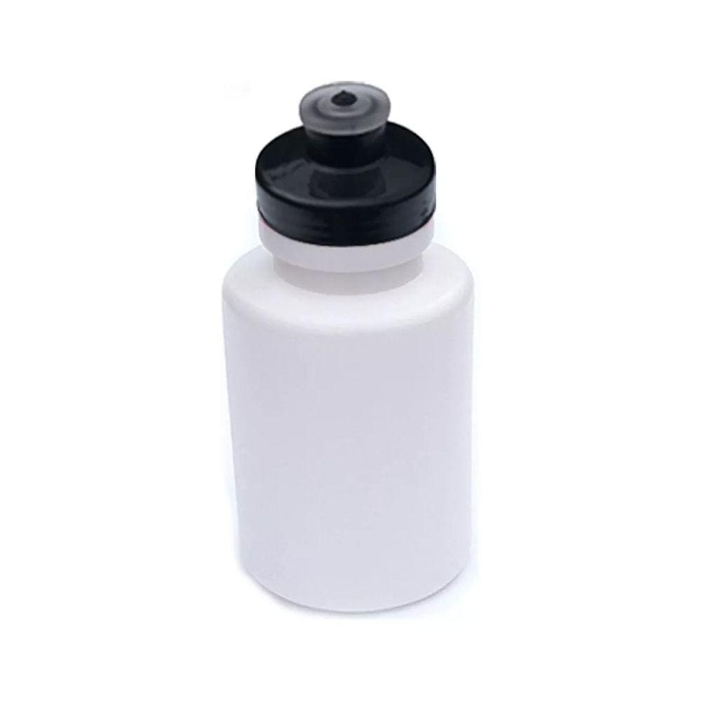 Garrafas Squeeze 300ml Branco Com Tampa Colorida